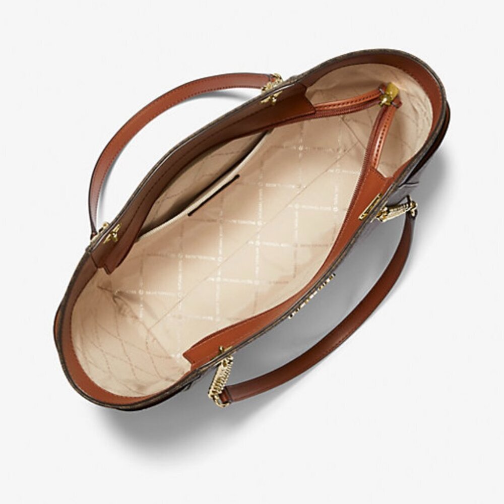 💼 MICHAEL KORS JET SET LARGE SIGNATURE LOGO SHOULDER BAG - BRAND NWT 💼 - Picture 3 of 12